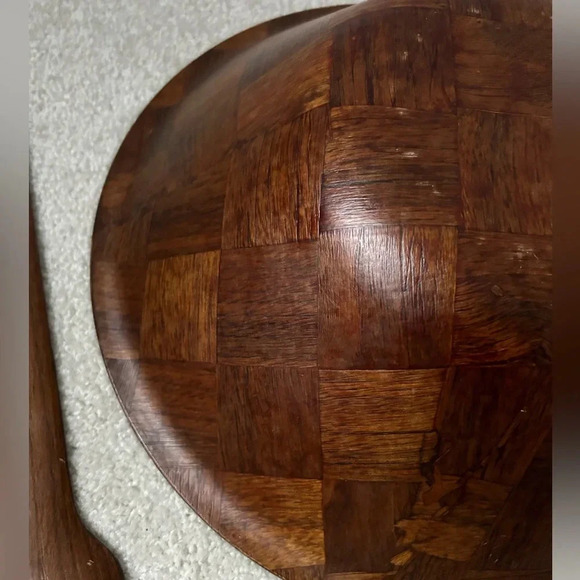 MCM weavewood salad set vintage - Picture 7 of 8